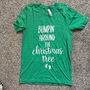 Green 'Bumpin' Around the Christmas Tree' Maternity Tee